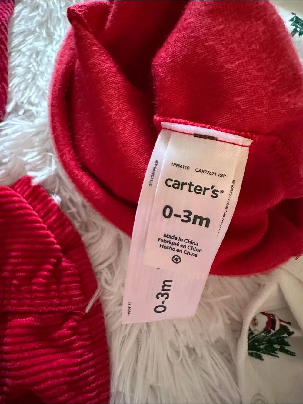 Baby Christmas, Osh Kosh red corduroy overalls 3-6 months